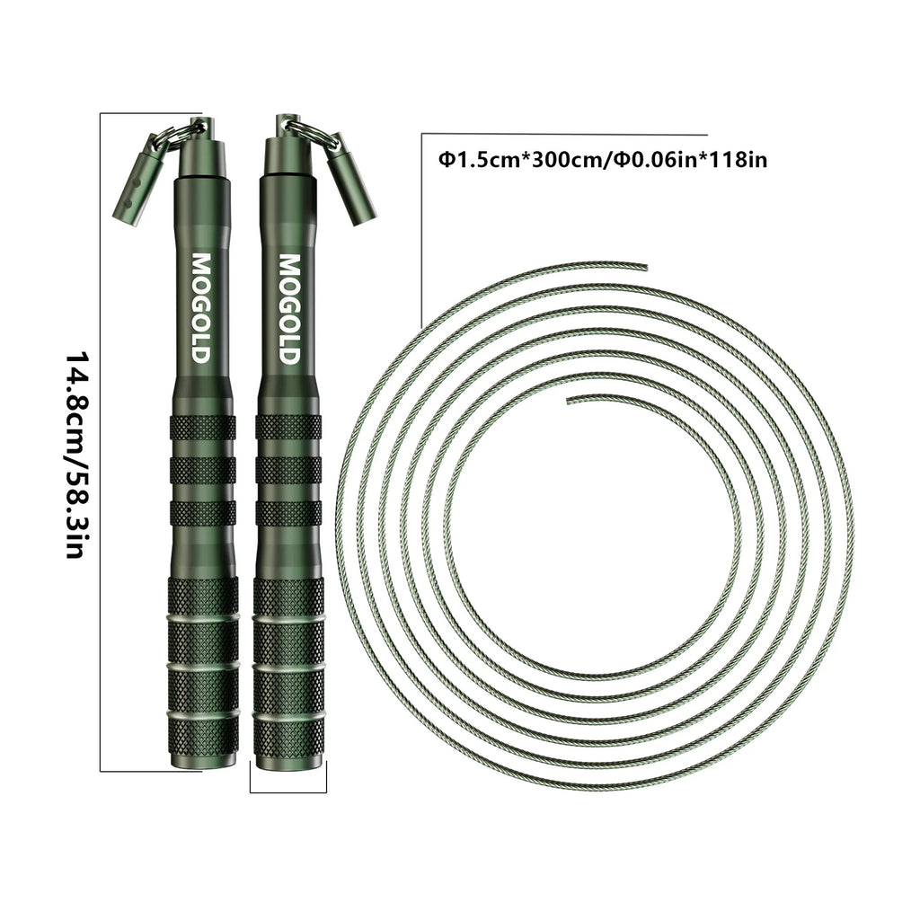 Anti-tangling fast skipping rope, adjustable steel wire skipping rope, suitable for fitness, home exercise and weight loss