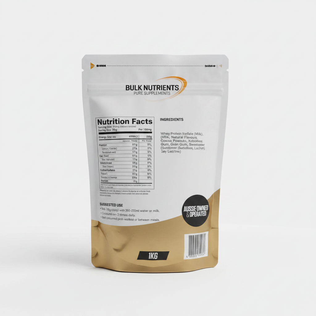WPI Whey Protein Isolate 1kg - Back Label